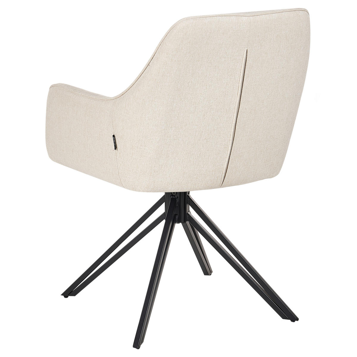 ESSZIMMERSTUHL 2er-Set drehbar Hellbeige Jodar - Beige, Textil (56/83/60cm) - Beliani