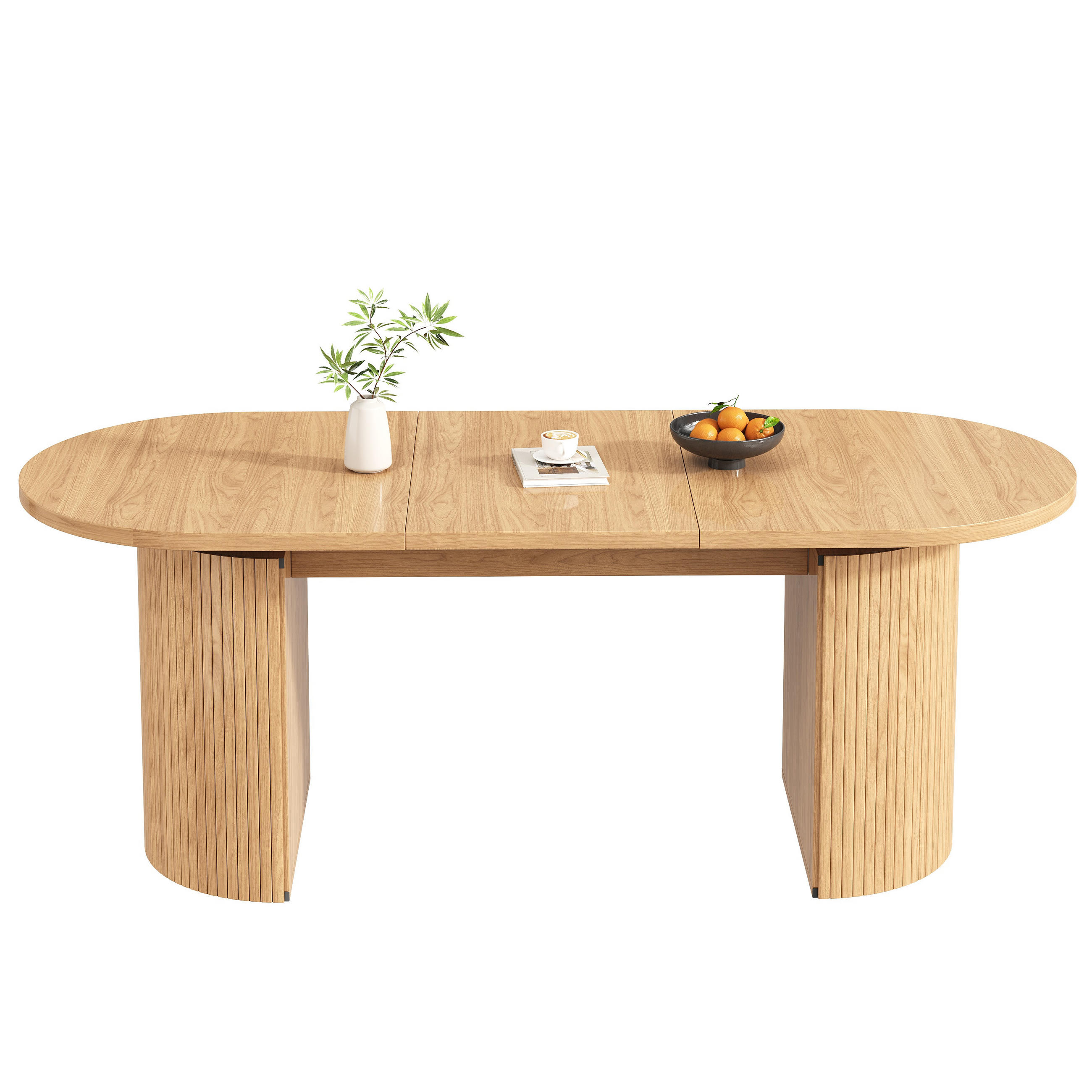 AUSZIEHTISCH Naturbraun 120-160/80/76 cm - Hellbraun, Holz (80/160/76cm) - PANGIVO