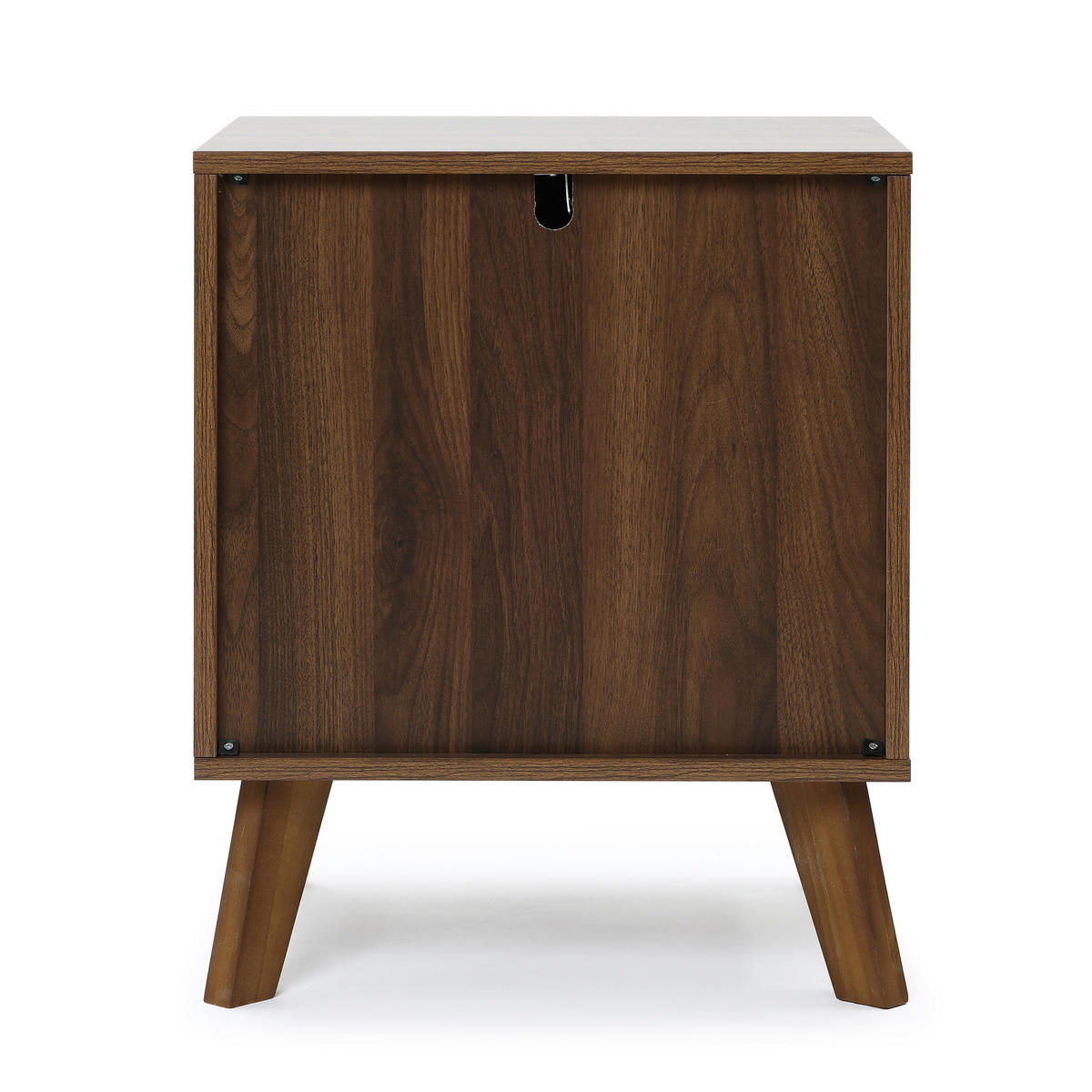 NACHTTISCH mit 2 Schubladen | B47 x T40 x H57 cm - Walnussfarben, Holzwerkstoff (47/57/40cm) - Hometopia