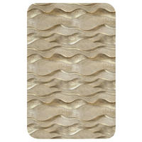 WC PŘEDLOŽKA Vlny - vzor - zlaté 40x60 cm - barva mosazi, textil/plast (40/1cm) - OnlyWow