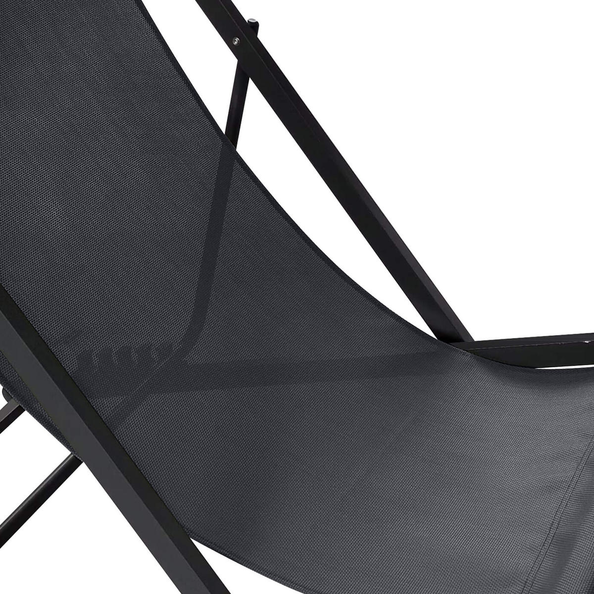 GARTEN-RELAXSESSEL Dunkelgrau 58/92/93 cm - Grau, Metall (58/93/92cm) - Mobili Rebecca