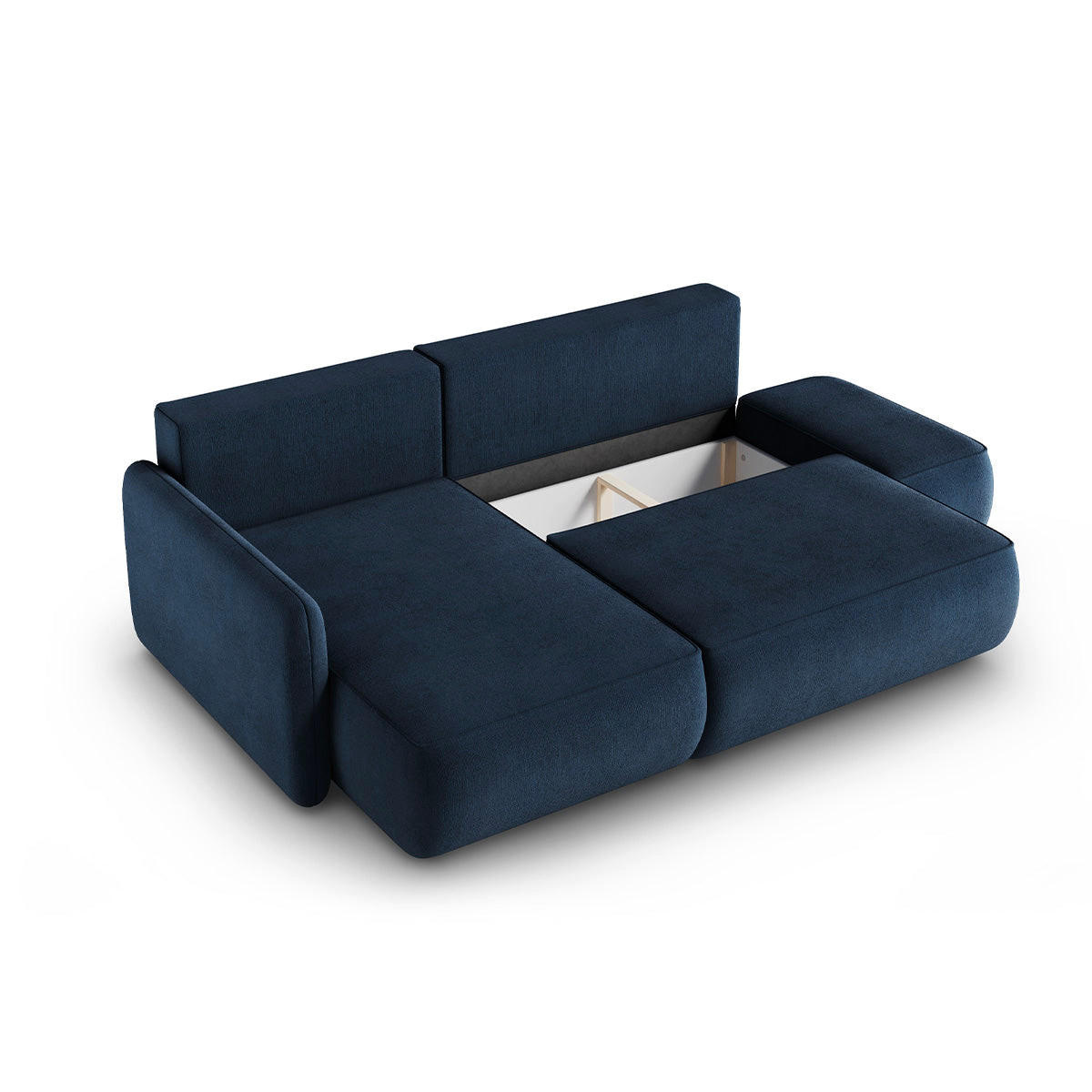 ECKSOFA Alessio 3 Sitzplätze Dunkelblau - Blau, Holz (229/148cm) - Petits-meubles