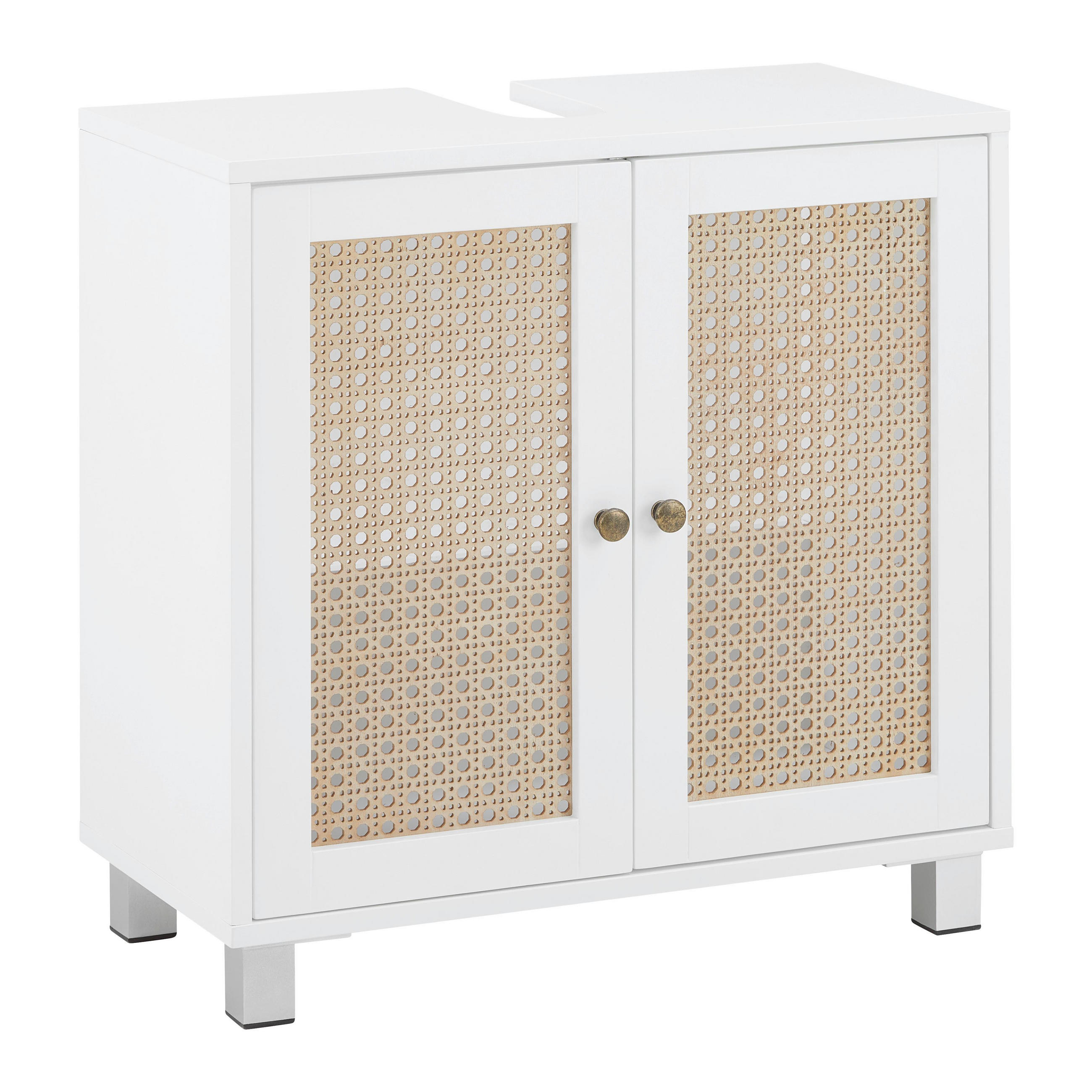 WASCHBECKENUNTERSCHRANK Lisa Natur/Weiß ca. 60 / 59 / 30 cm - Naturfarben, Holzwerkstoff (60/59/30cm) - Bessagi Home