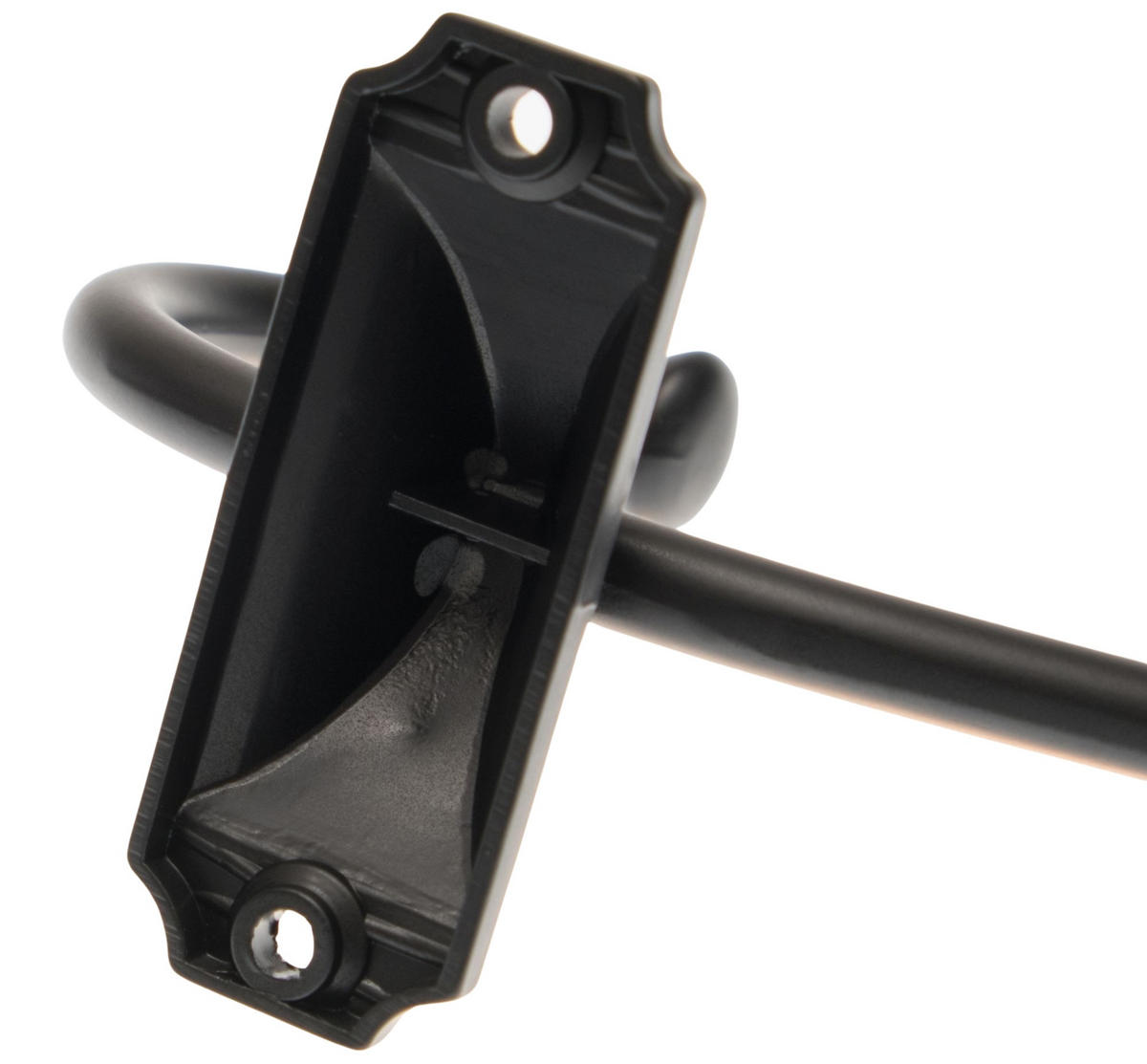 GARDEROBENHAKEN Oris Schwarz matt modern Wandmontage Paneel mit Holzschrauben - Schwarz, Metall (6.6/13.6/13.6cm) - Livingpoint24