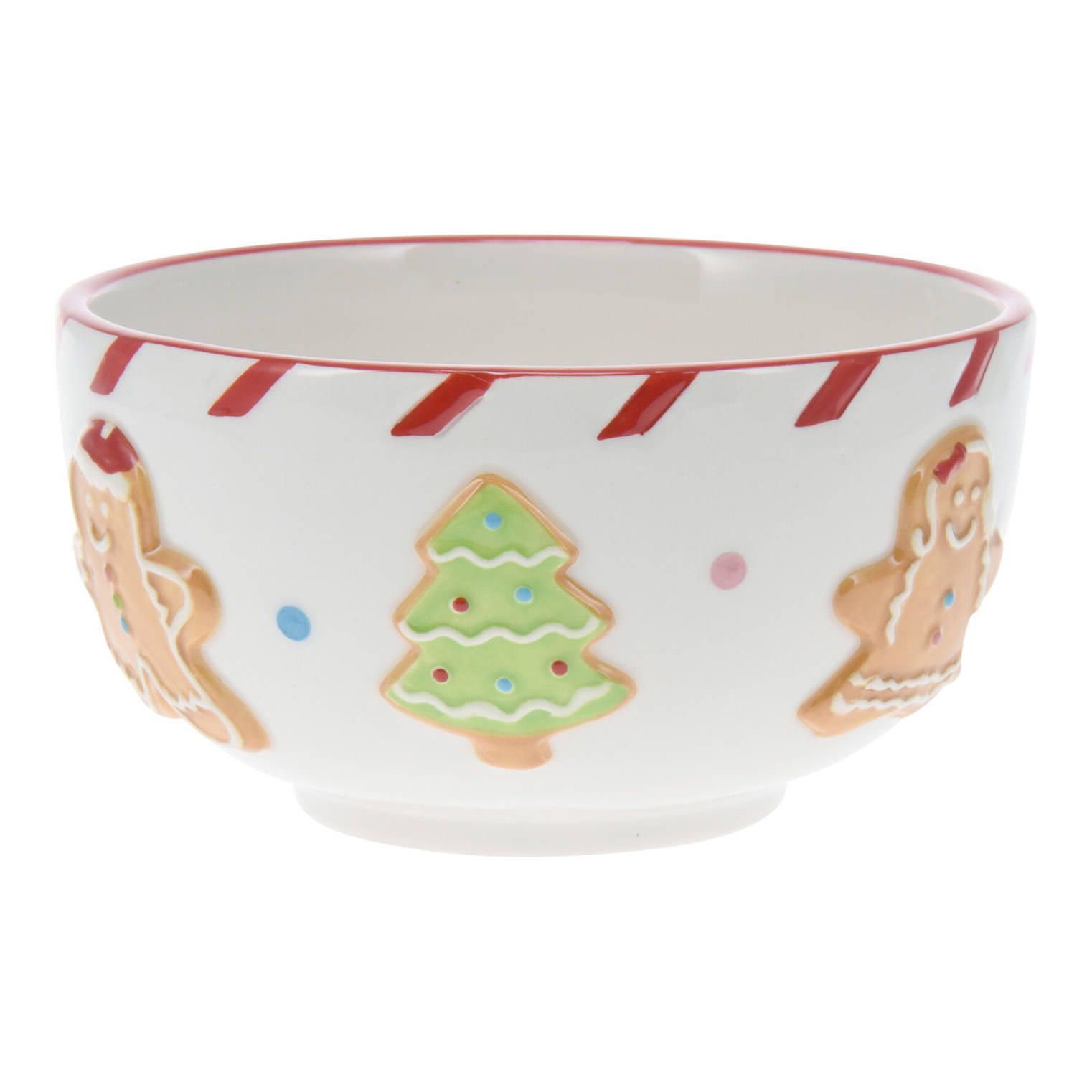 SCHALE Gingerbread 12 cm - Weiß, Keramik (12.5/7/12.5cm) - Home Styling Collection