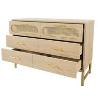 KOMMODE 120/40/74 cm mit 6 Schubladen und Metallgriffen in Sonoma Eiche - Eichefarben, Metall (120/74/40cm) - BEAOK