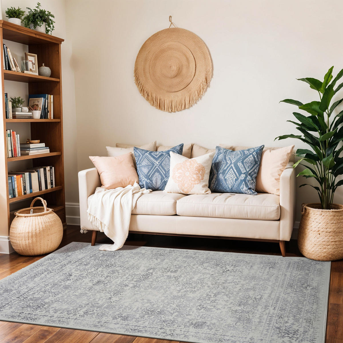VINTAGE-TEPPICH 120x170 cm Grau - Grau, Naturmaterialien/Textil (140/200cm) - LIVABLISS