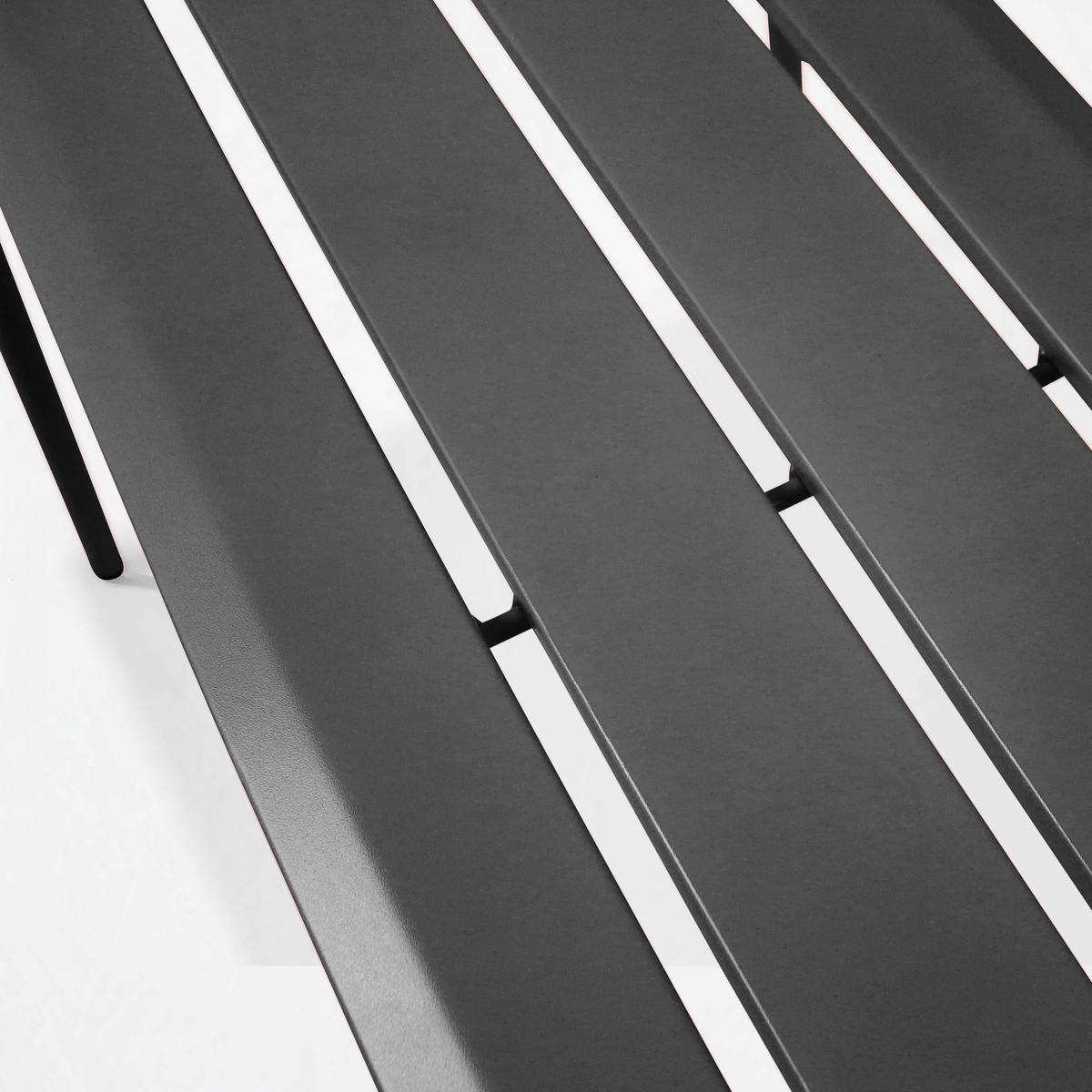 GARTENBANK, Grau - Grau, Metall (52/46/120cm) - Oviala