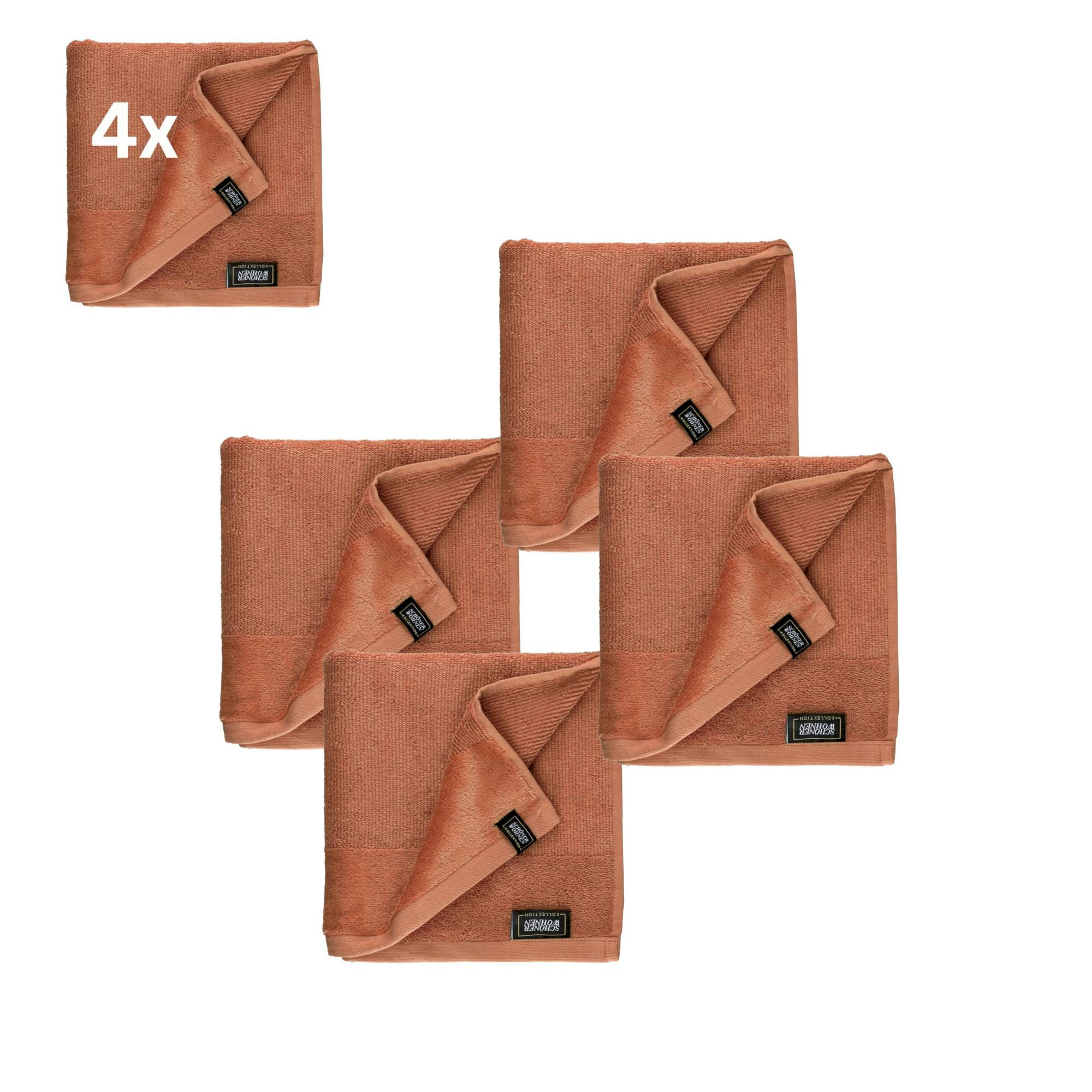 HANDTUCH SENSE-4 - Rostfarben, Textil (50/100cm) - Schöner Wohnen