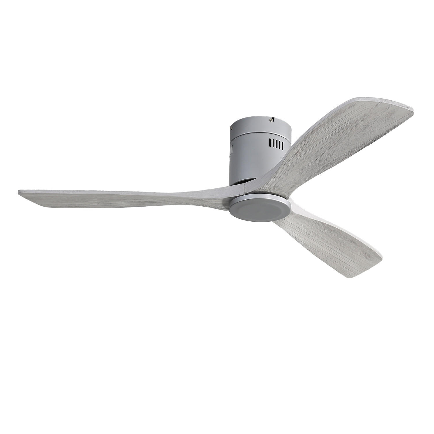 DECKENVENTILATOR DE-16313 52 Zoll mit 3 Holzflügeln & reversibel - Silberfarben, Holz/Metall (132/132/24.5cm) - ComfortXL