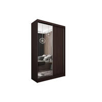SCHWEBETÜRENSCHRANK PATRIZIA 120/216/61 cm 2-türig mit Spiegel Wengefarben - Wengefarben, Holzwerkstoff (120/216/61cm) - MASSENO