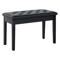 HOCKER DE-16450 Chesterfield mit Staufach Schwarz - Schwarz, Textil (36/50/75cm) - ComfortXL