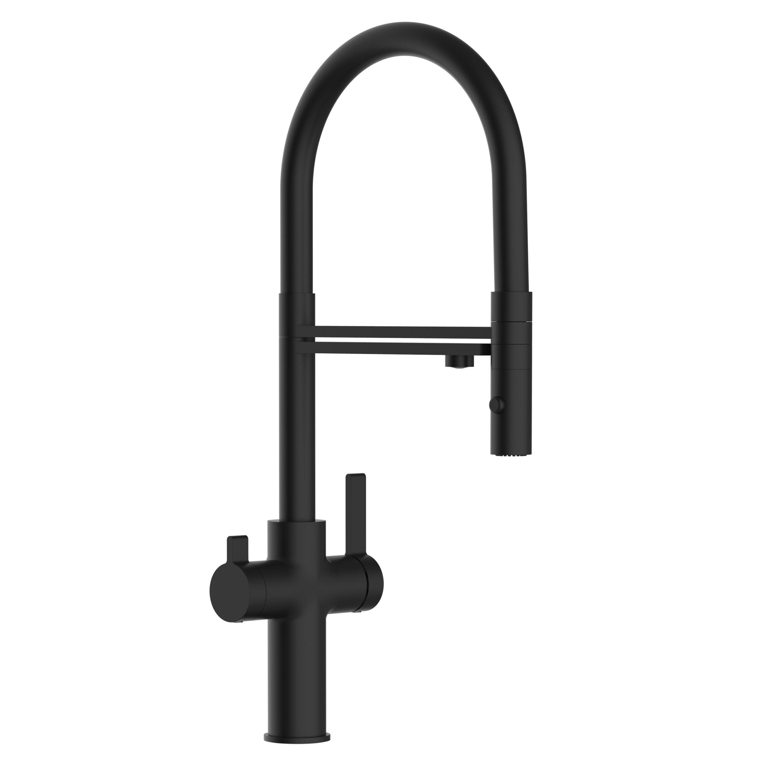 Vizio 3-Wege-Küchenarmatur, Schwarz 20.61x48x20.61 cm