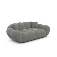 2-SITZER-SOFA Liva Grau Strukturstoff - Grau, Textil (200/70/93cm) - VAROYAL