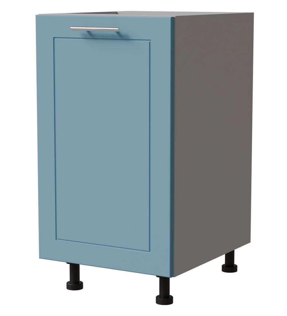 UNTERSCHRANK Bari D1D/45 Grau / RAL 5024 pastellblau 45 / 50 / 82cm - Blau/Grau, Holz/Holzwerkstoff (45/82/50cm) - Feldmann-Wohnen