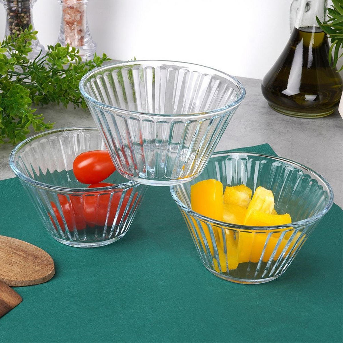 GLASSCHALEN 11,5 cm 270 ml 3 Stück. - Transparent, Glas (11.5/11.5/6cm) - Excellent Houseware