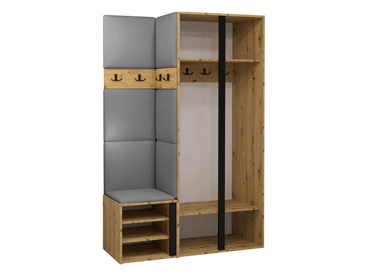 GARDEROBEN-SET Orion XXVI - Kaschmir/Blau, Holzwerkstoff/Kunststoff (116/186/46cm) - MIRJAN24