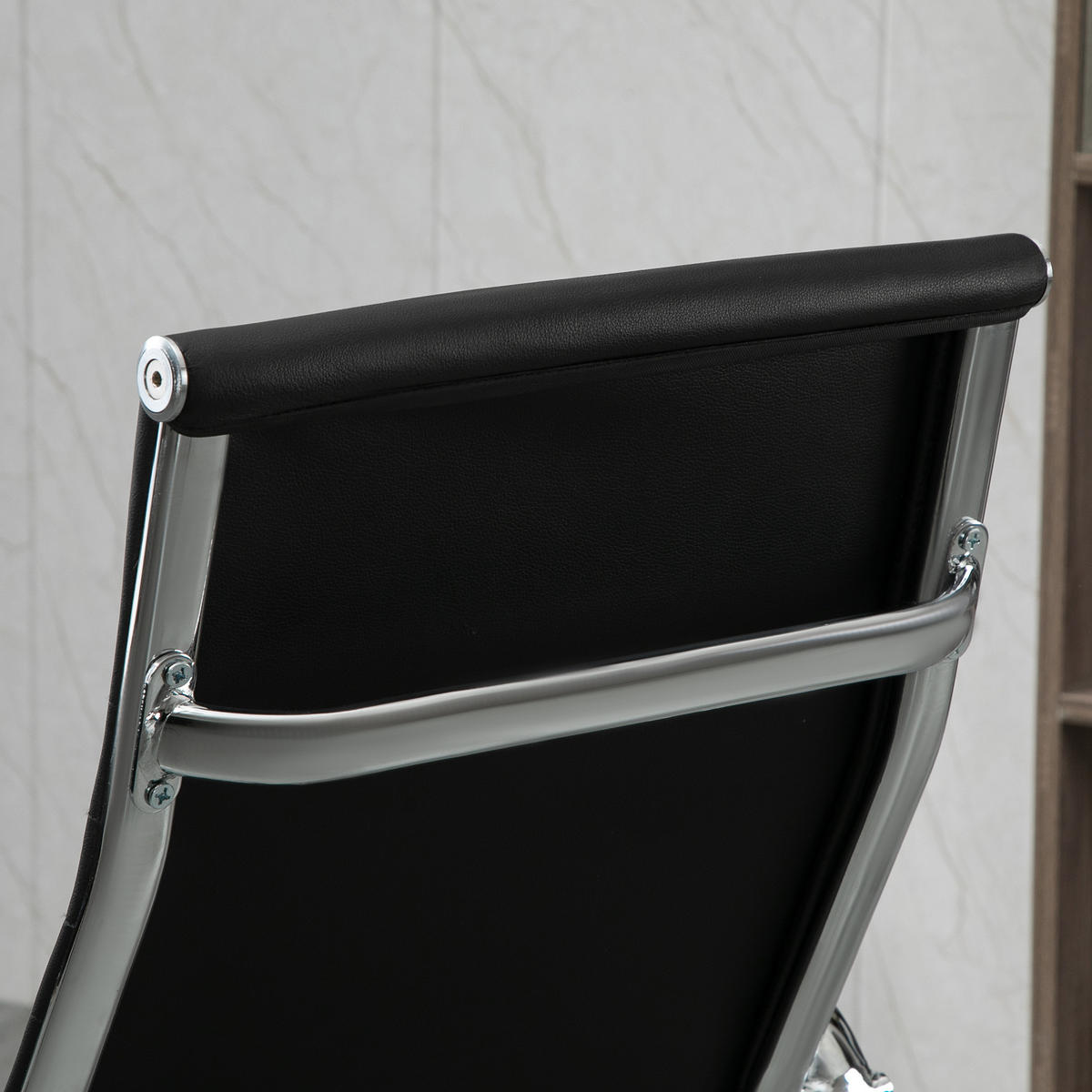 CHEFSESSEL Schwarz, Kunstleder, Wippfunktion, ergonomisch - Schwarz, Metall (62/114/54cm) - SHOPENTRA