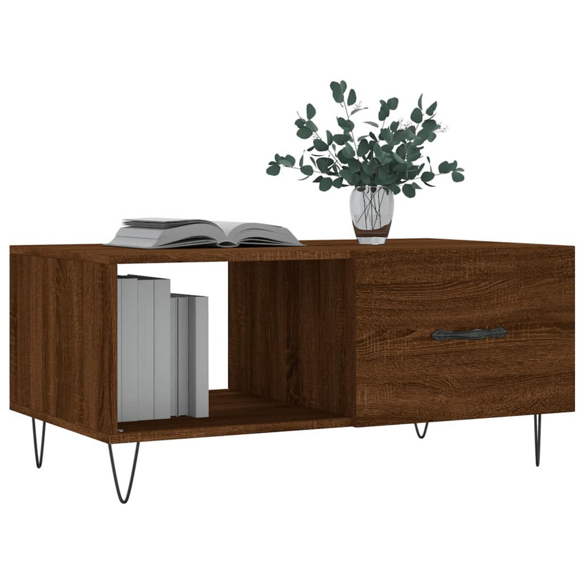 COUCHTISCH Braun Eichen-Optik 90x50x40 cm Holzwerkstoff - Braun, Holzwerkstoff (50/90/40cm) - furnicato