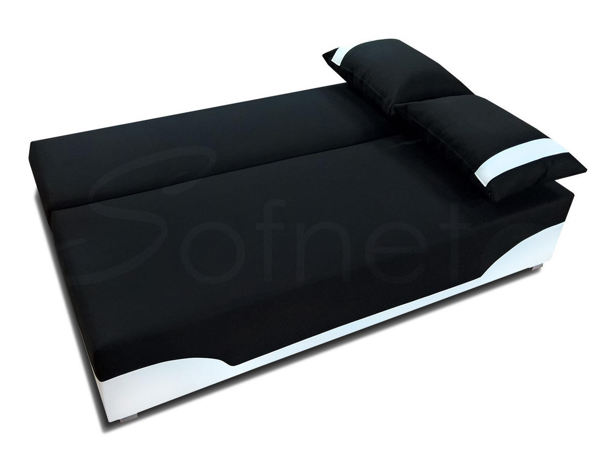 SCHLAFSOFA Dario - Silberfarben/Schwarz, Holz/Kunststoff (200/83/83cm)