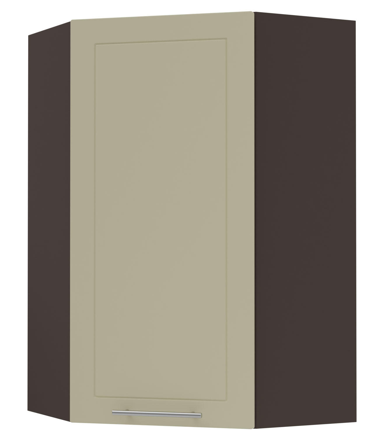 Feldmann-Wohnen Küchenhängeschrank Creme, Dunkelgrau 60x96x60 cm