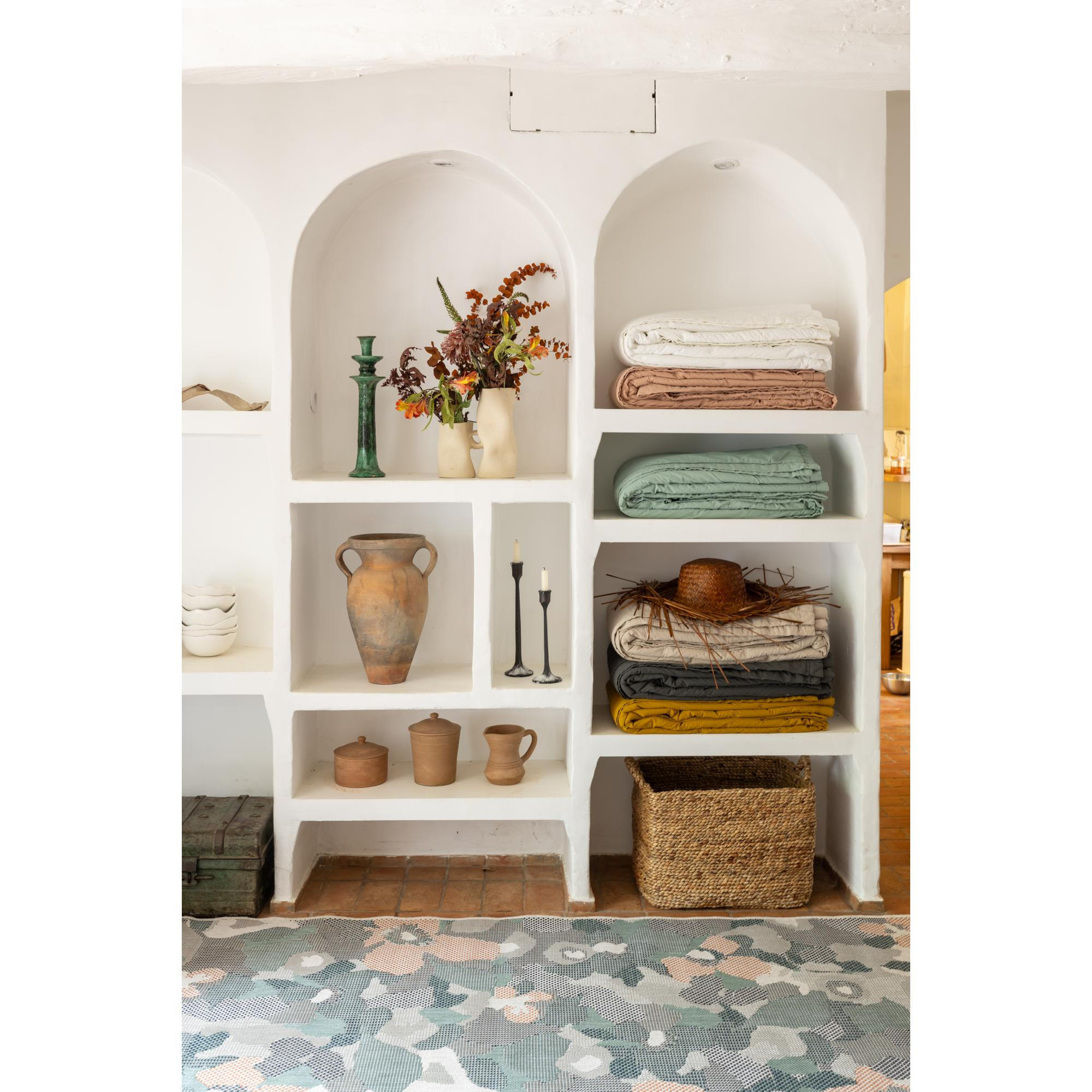 BETTÜBERWURF Tika safrangelb 260 x 260 cm - Hellbraun, Textil (260/260cm) - Vivaraise