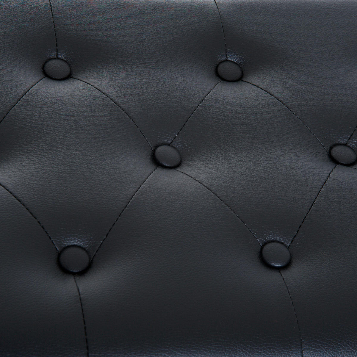 HOCKER DE-16450 Chesterfield mit Staufach Schwarz - Schwarz, Textil (36/50/75cm) - ComfortXL