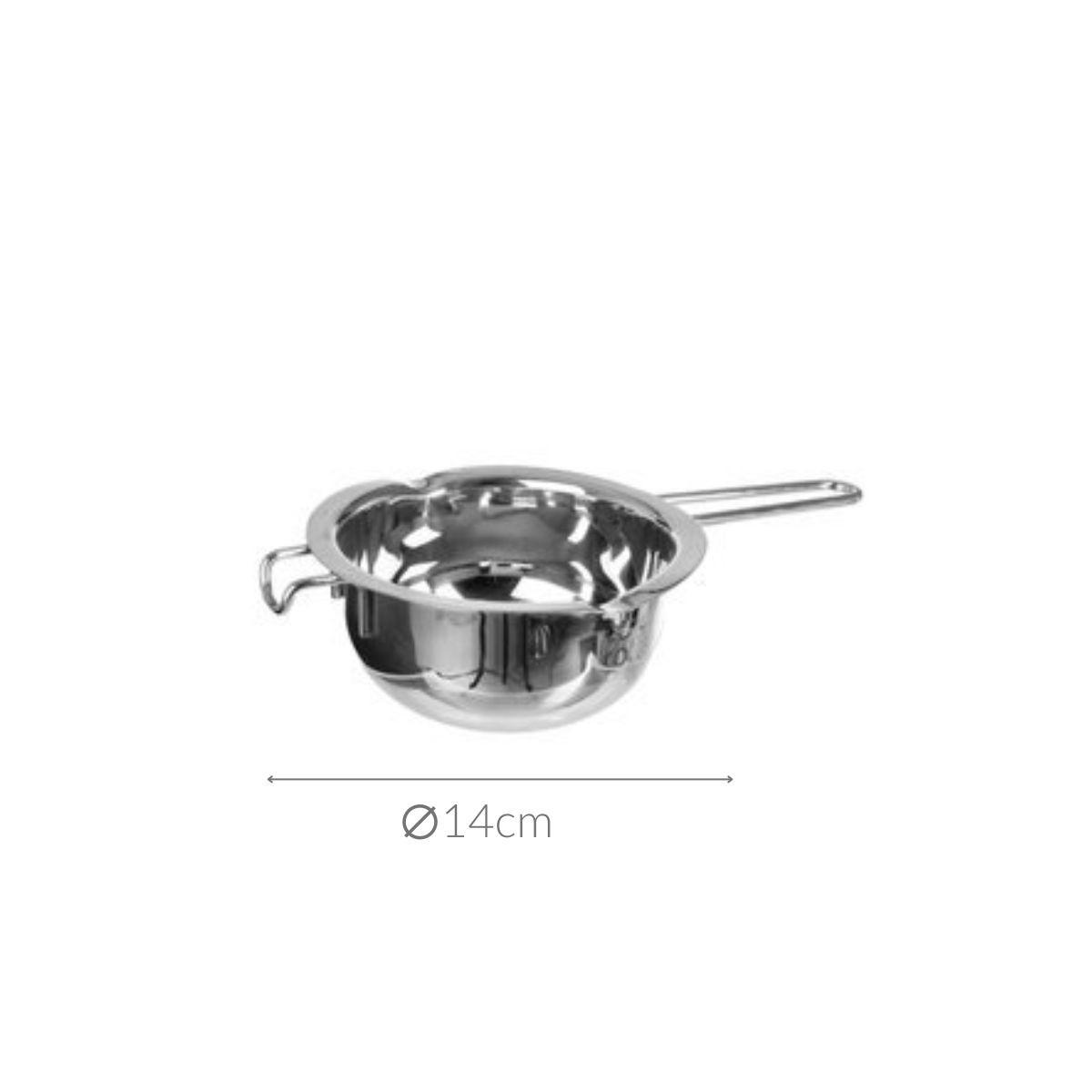 METALLTOPF für Wasserbad funktionelles 25/14,4 cm - Silberfarben, Metall (14.4cm) - 5five Simply Smart