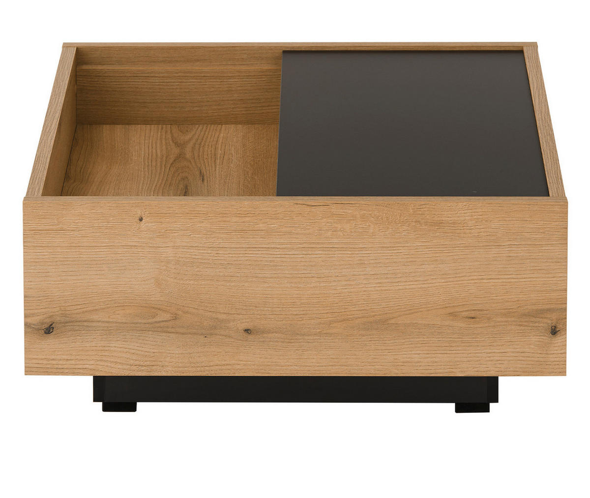 COUCHTISCH in Eiche, grau quadratisch 75 cm - Kaschmir/Eichefarben, Holzwerkstoff/Kunststoff (75/75/34cm) - Furn.Design