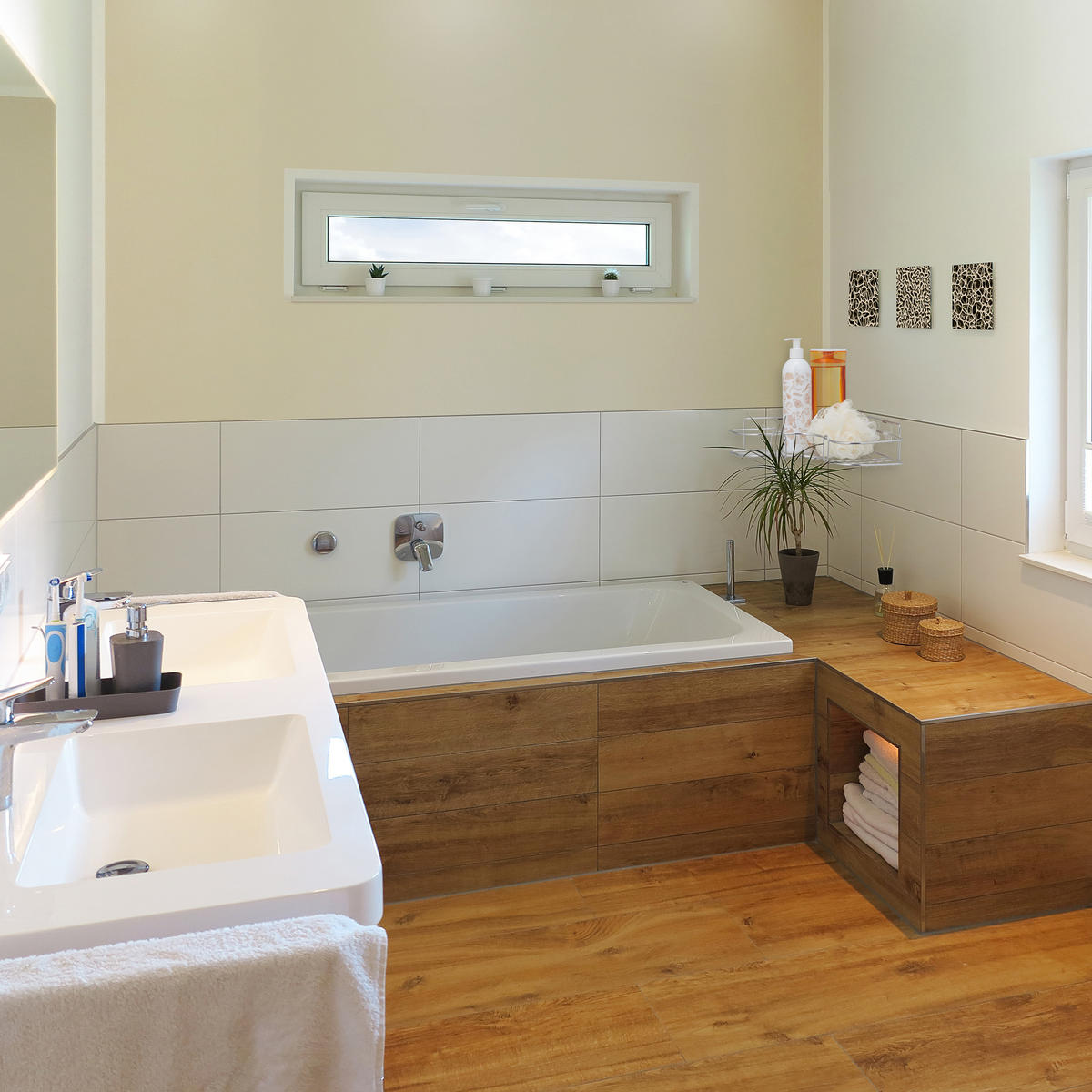 DUSCHABLAGE - Silberfarben, Metall (26.5/7/26.5cm) - Relaxdays