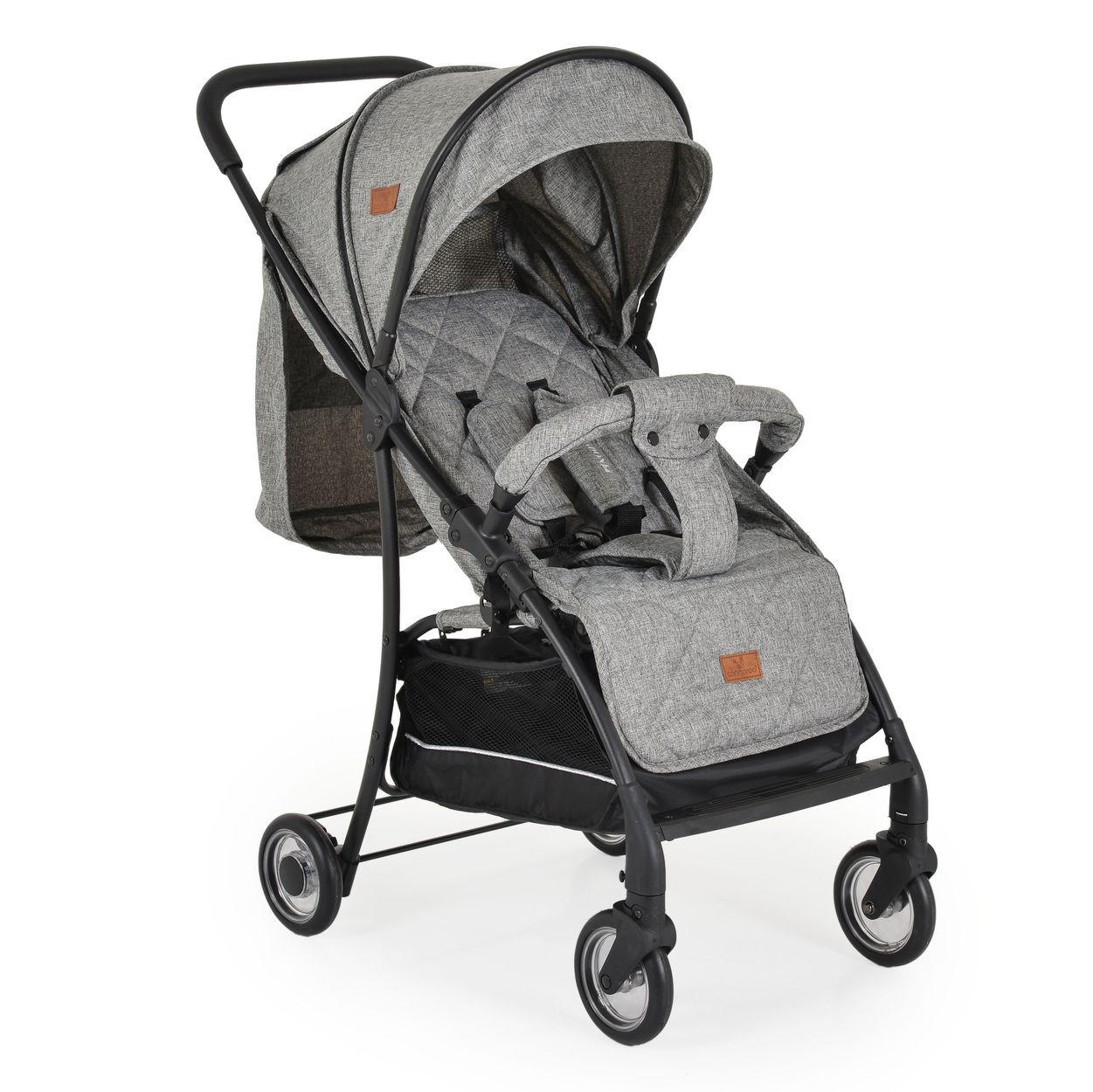 BUGGY, Aluminiumrahmen, verstellbare Rückenlehne - Hellgrau/Grau, Metall (80/48/95cm) - Cangaroo