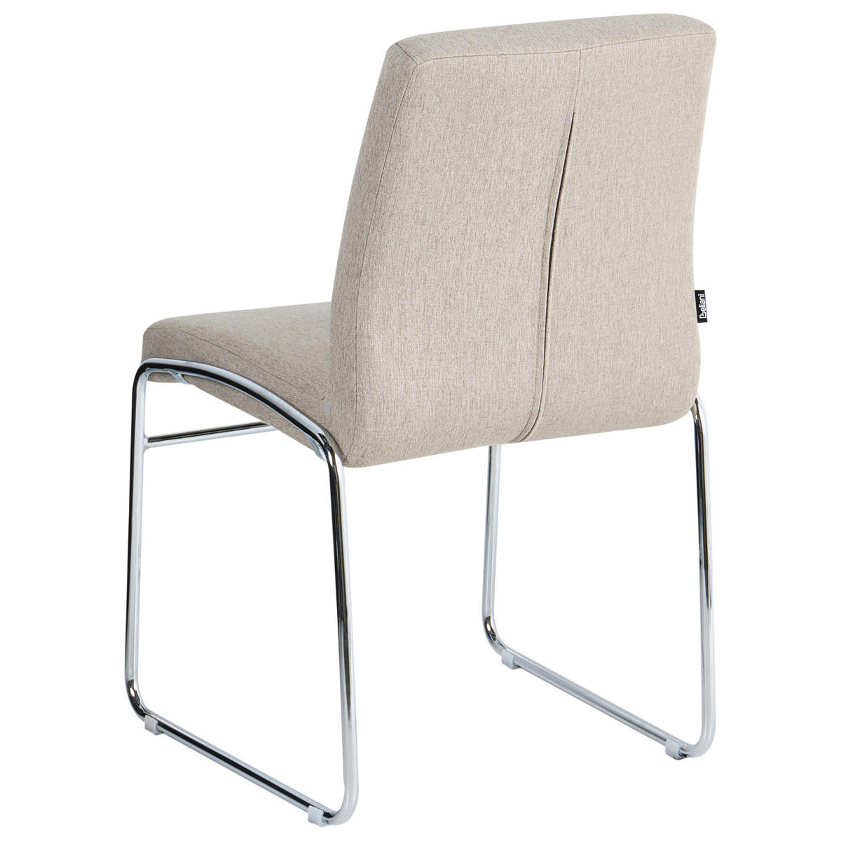 ESSZIMMERSTUHL 2er-Set Stoff Beige Lecco - Beige, Textil (49/85/50cm) - Beliani