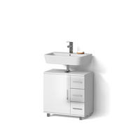 WASCHBECKENUNTERSCHRANK Eisak Weiß Hochglanz 60 x 60.8 cm - Weiß Hochglanz, Holzwerkstoff (60/60.8/33cm) - Livinity®