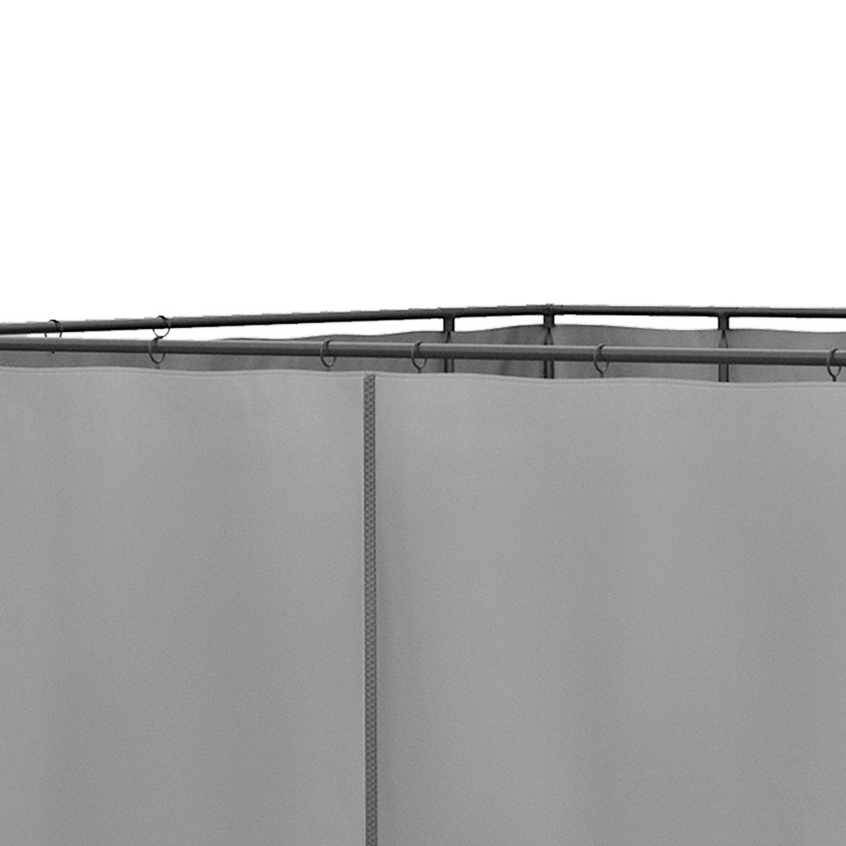 ERSATZVORHANG für Pavillon, Polyester, Hellgrau - Hellgrau, Kunststoff (205/1/302cm) - Outsunny