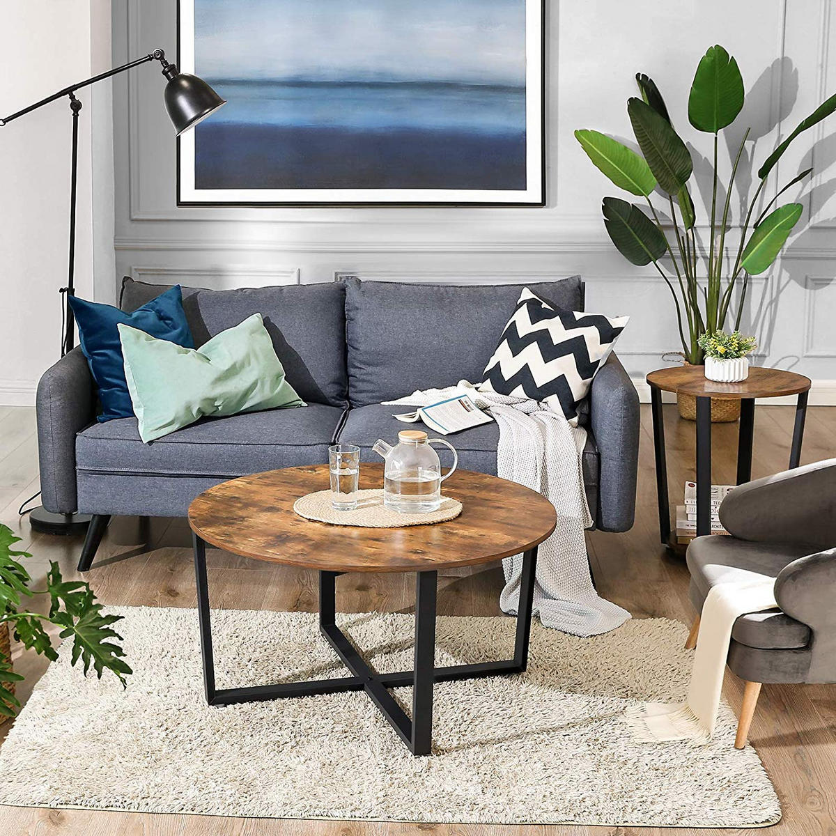 COUCHTISCH - Braun, Holzwerkstoff (88/88/47cm) - Hansiro