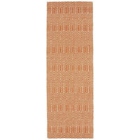 TEPPICH Moderner aus Wolle und Baumwolle SILWAN Orange 66 x 200 cm - Orange, Naturmaterialien (66/200cm) - Novatrend