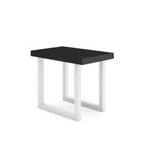 KONSOLENTISCH ausziehbar 58 bis 160cm, für 8 Gäste, schwarz, 90/58/73cm - Schwarz, Holzwerkstoff (90/160/73cm) - Skraut Home