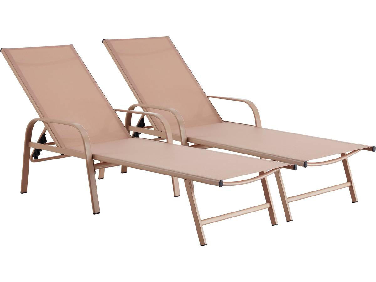 SONNENLIEGE farniente Braun - Braun, Metall (59/45/193cm) - Habitat Garten