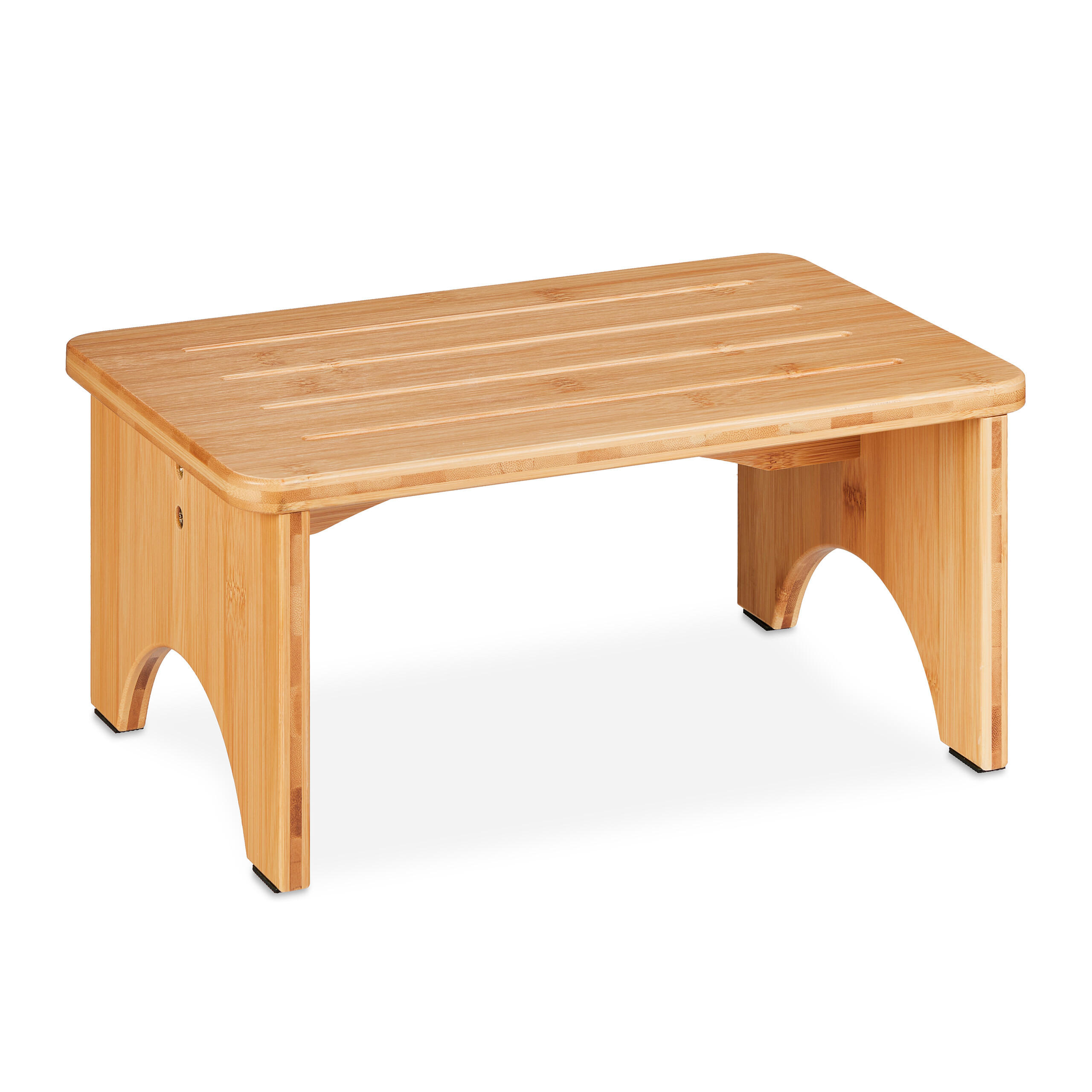 FUSSBANK - Hellbraun, Holz (39/17.5/25cm) - Relaxdays