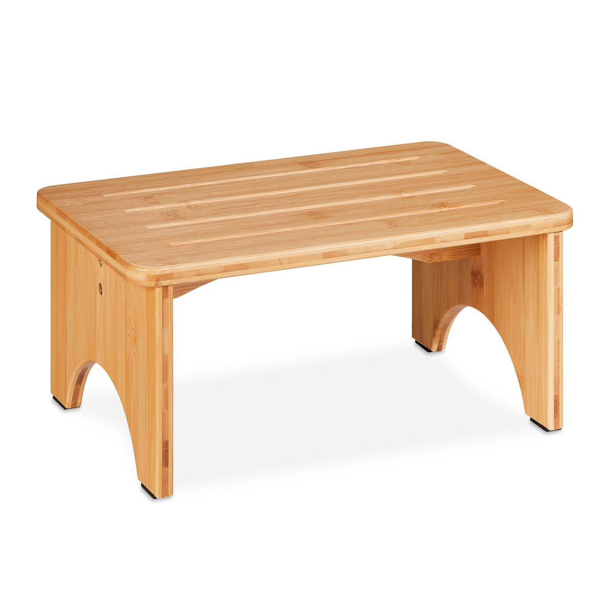 FUSSBANK - Hellbraun, Holz (39/17.5/25cm) - Relaxdays
