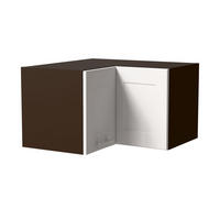 ECKHÄNGESCHRANK Oslo W12/60/36 Lava / Weiß Matt 60 / 60 / 36cm - Dunkelgrau/Weiß, Holz/Holzwerkstoff (60/36/60cm) - Feldmann-Wohnen