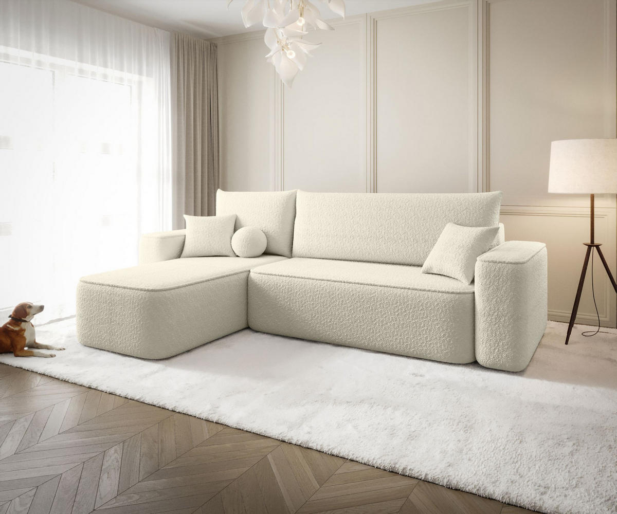 ECKSOFA mit Schlaffunktion SENNO Quelle 03 Links - Beige, Textil (250/150cm) - Bedante