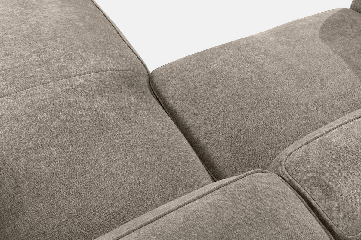 ECKSOFA RECHTS FUBBO, Beige - Beige, Holz/Holzwerkstoff (225/176cm) - KONSIMO®