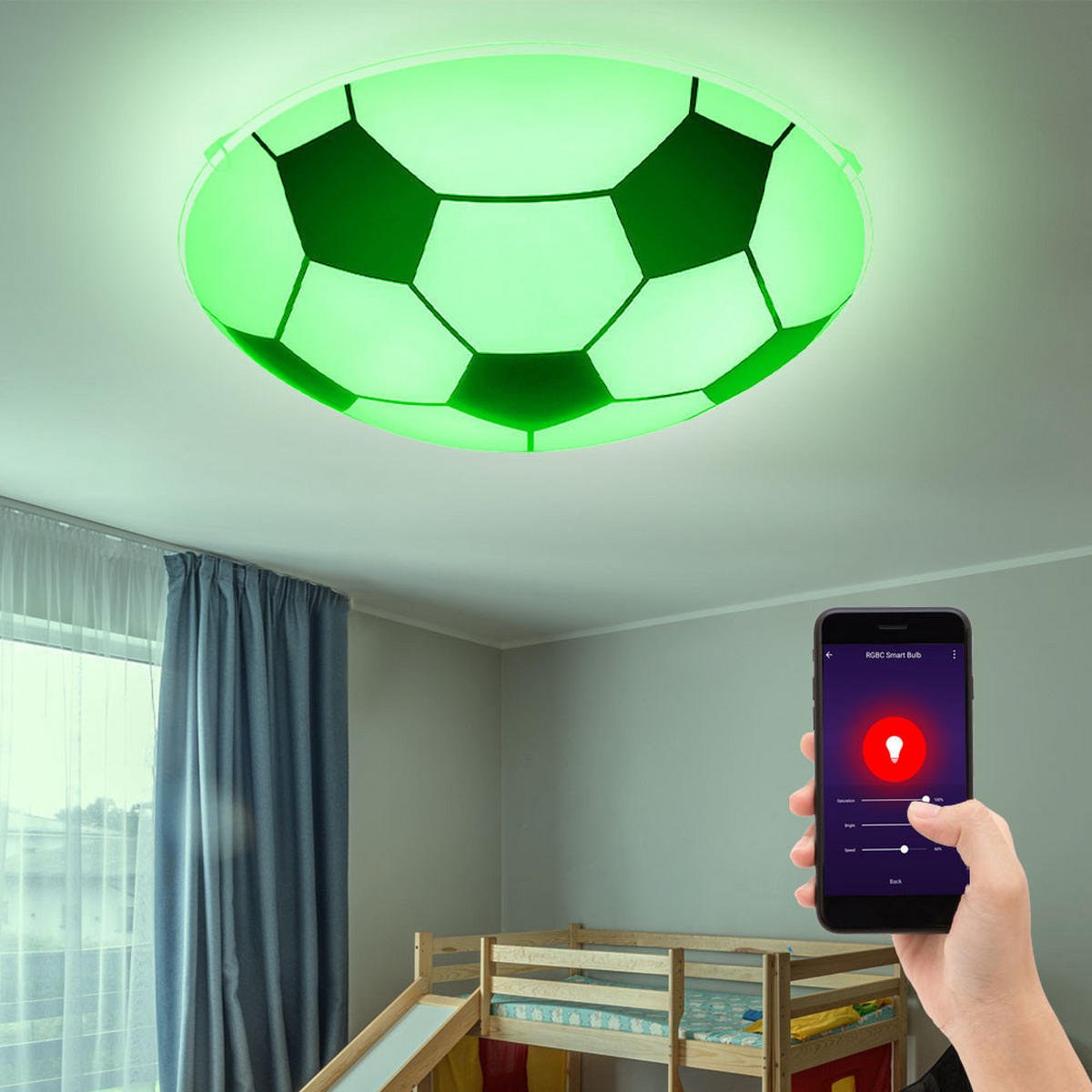 LED DECKENLEUCHTE Metall Glas Schwarz - Schwarz, Glas (30/30/8cm) - Globo Lighting