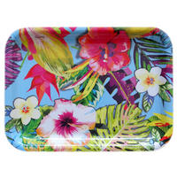 TABLETT Tropical, rechteckige Melamin Serviertablett 31x23 cm - Multicolor, Kunststoff (23/2/31cm) - Lashuma