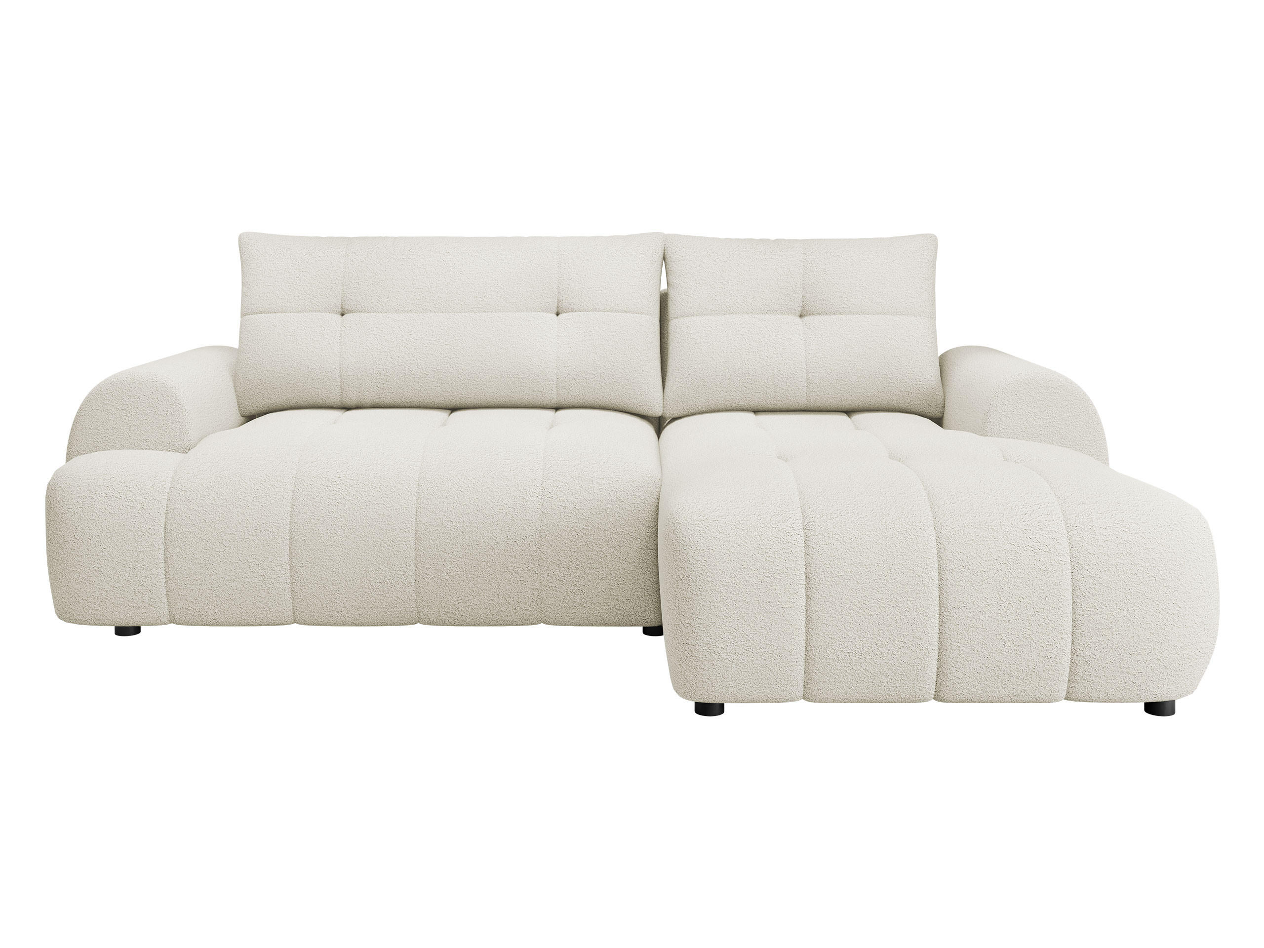 ECKSOFA Fiorano, Seite: Rechts - Schwarz/Naturfarben, Holz/Kunststoff (265/177cm) - MIRJAN24