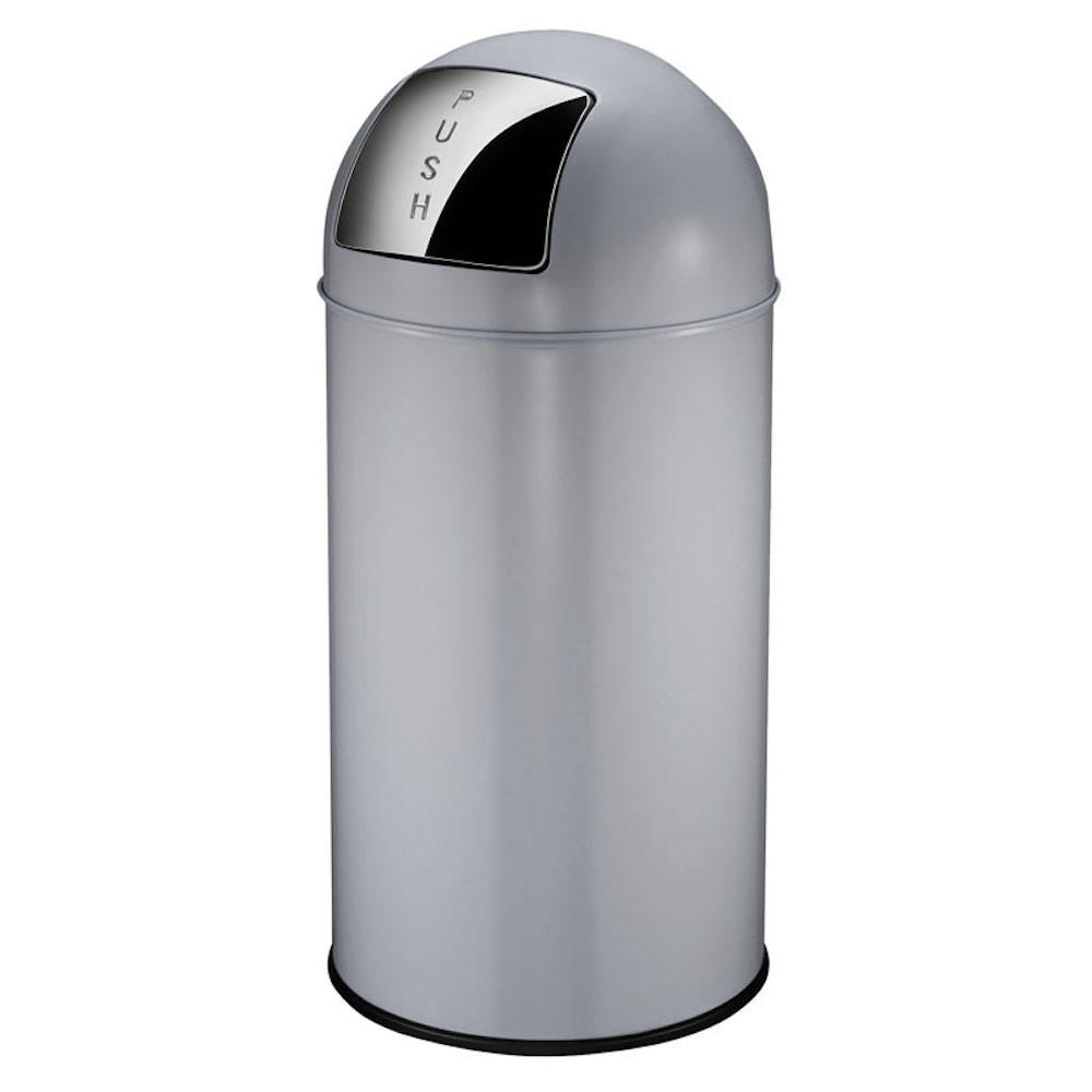 MÜLLEIMER Mit Pushdeckel & Inneneimer Aus Metall 40 Liter 74 x 34 x 34 cm Grau - Grau, Metall (34/74/34cm) - PROREGAL