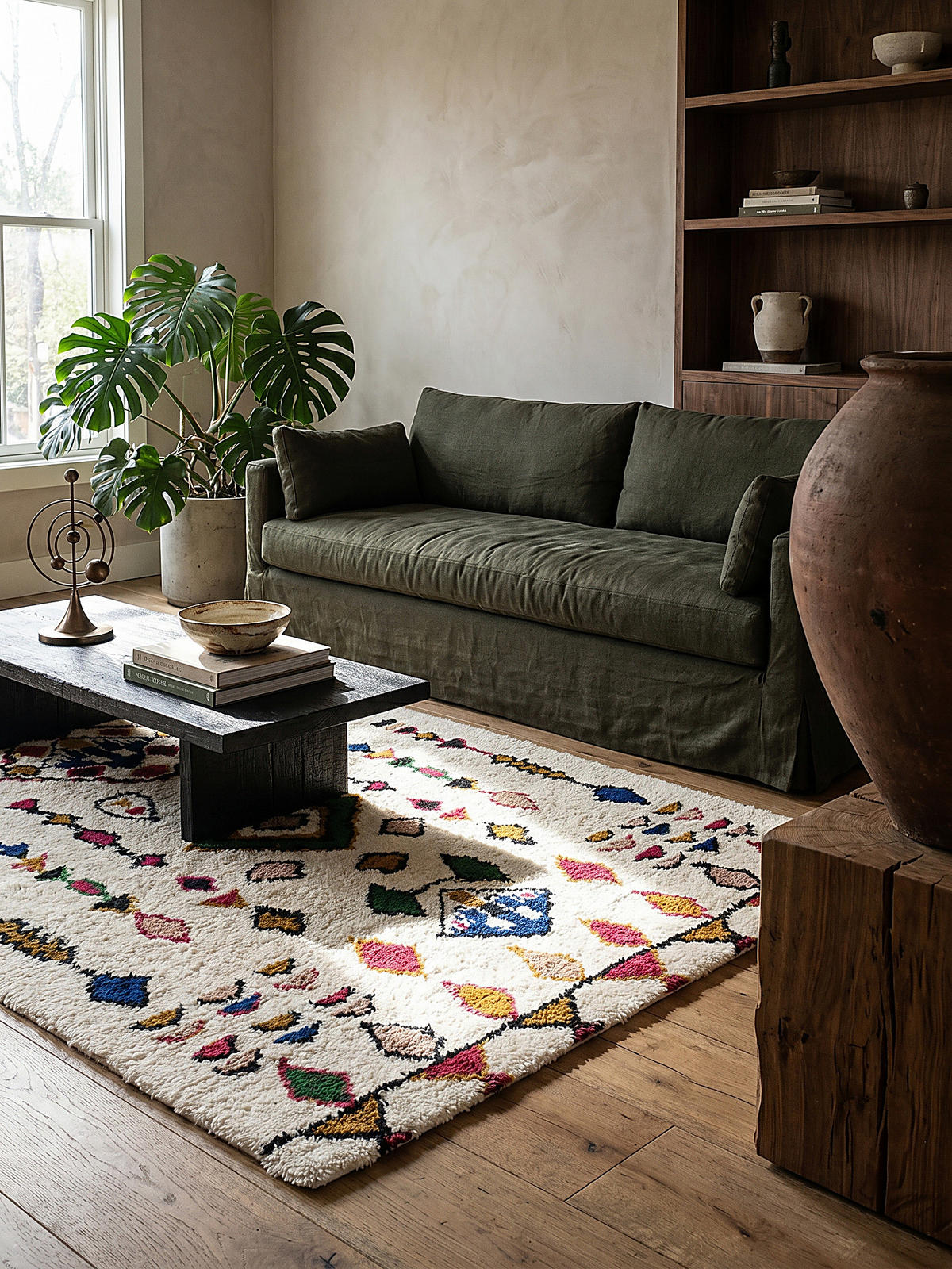 TEPPICH Berber-Stil handgetuftet aus reiner Wolle, Shaggy Multicolor Rechteckig 200x290 - Multicolor, Textil (200/290cm) - KADIMA DESIGN