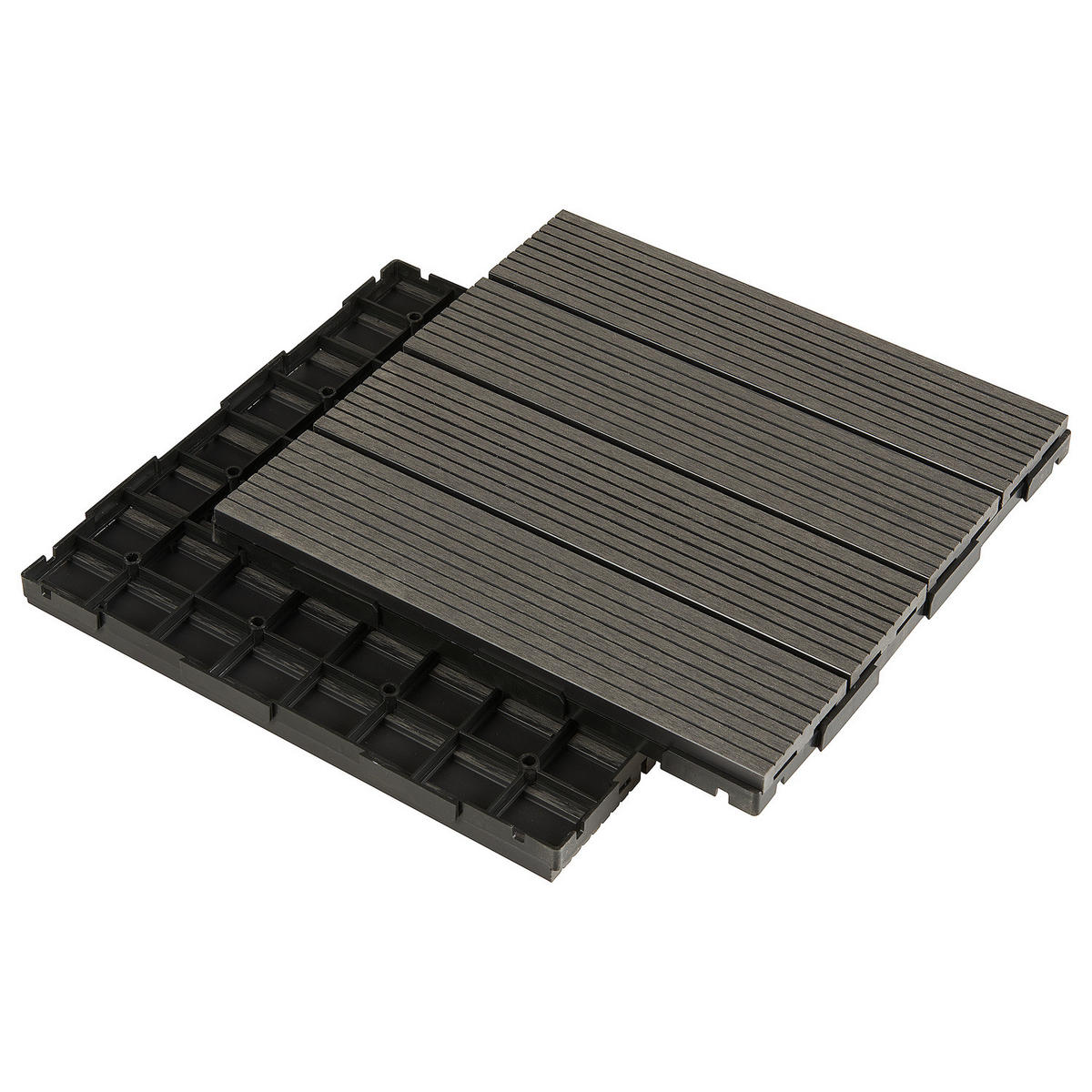 TERRASSENFLIESE - 22er-Set - Grau, Kunststoff (30/30/2cm) - home24