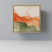 SIDEBOARD WATERCOLOUR PEAKS, Eichefarben, 57,5x42x57,5 cm, Ohne Füße - Eichefarben/Multicolor, Holzwerkstoff (57.5/57.5/42cm) - SpaceRebels